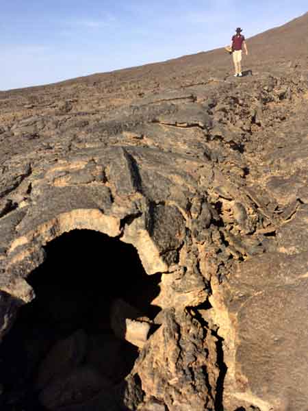 Lava Cave on SW flow of Jebel Qidr