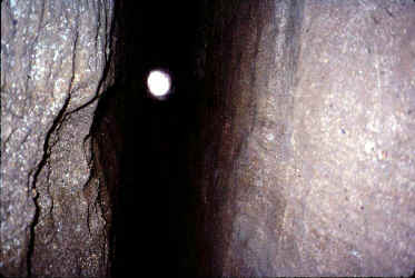 Qanat hole seen from below