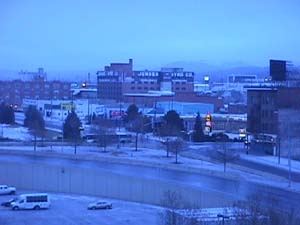 View of Spokane at 5:30 AM