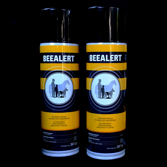BeeAlert non-toxic spray to discourage a bee attack