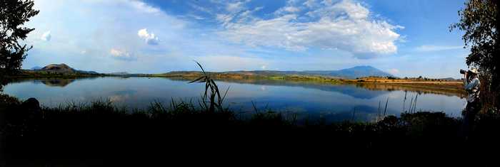 Chris Lloyd bird watching at Laguna Colorada