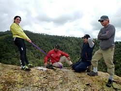 Setting a bolt in Fat Rock - Piedra Gorda, Tapalpa