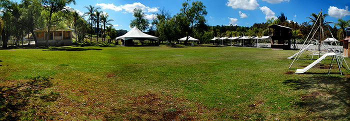 Camping area at Balneario Rio Salado