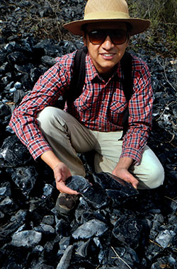 Archaeologist Rodrigo Esparza at Ahuisculco Mine