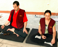 Meditators at the Dialogue