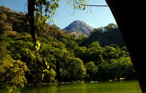 La Maria Lagoon and the Fire Volcano