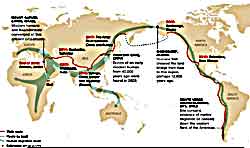 Paul Salopek's route across the world